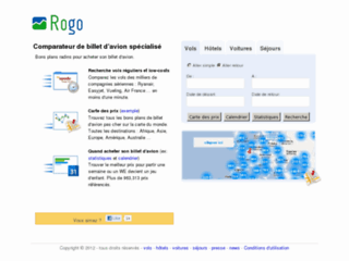 Détails : Rogo.fr | Comparateur de prix de voyages innovant